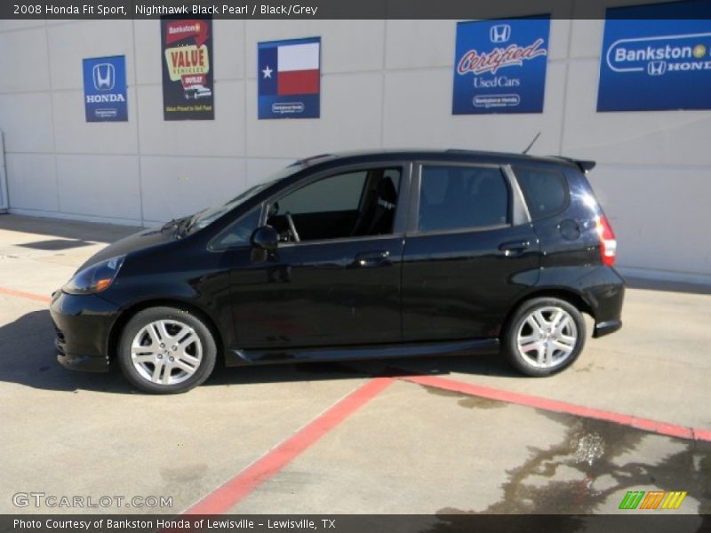 Nighthawk Black Pearl / Black/Grey 2008 Honda Fit Sport