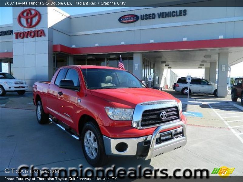 Radiant Red / Graphite Gray 2007 Toyota Tundra SR5 Double Cab