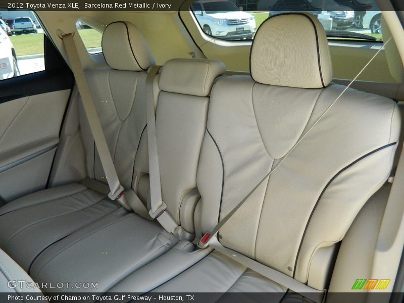Rear Seat of 2012 Venza XLE