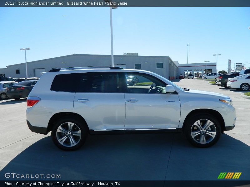 Blizzard White Pearl / Sand Beige 2012 Toyota Highlander Limited