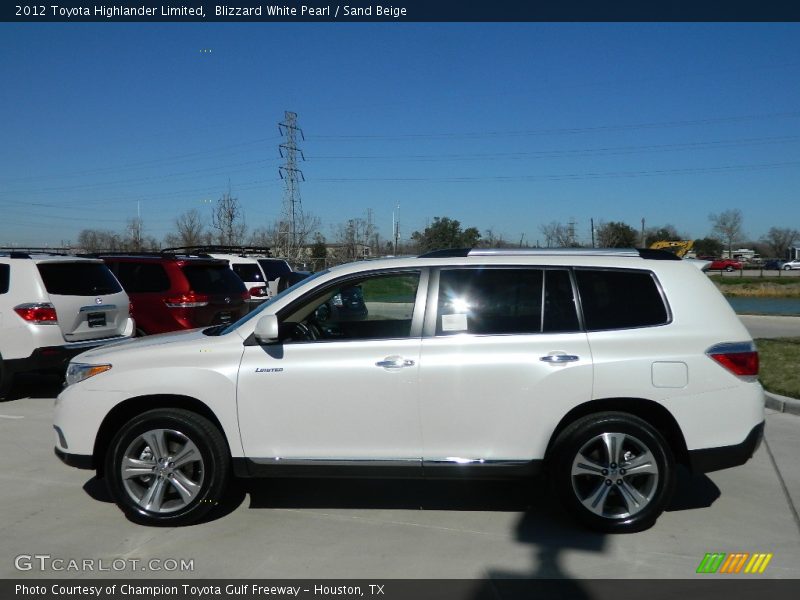 Blizzard White Pearl / Sand Beige 2012 Toyota Highlander Limited