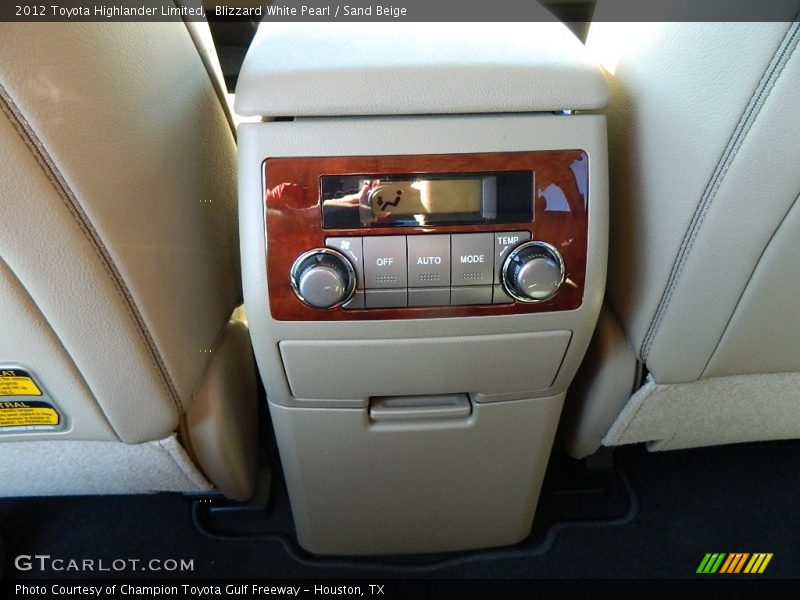 Blizzard White Pearl / Sand Beige 2012 Toyota Highlander Limited