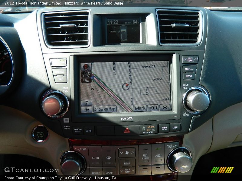 Blizzard White Pearl / Sand Beige 2012 Toyota Highlander Limited