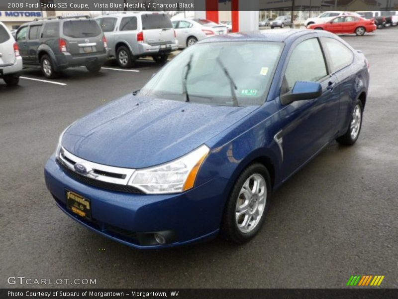 Vista Blue Metallic / Charcoal Black 2008 Ford Focus SES Coupe