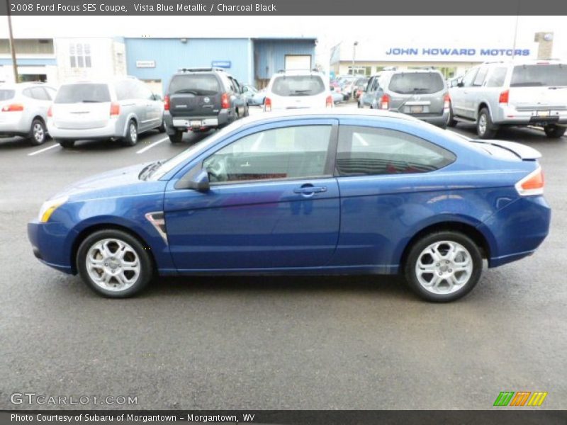 Vista Blue Metallic / Charcoal Black 2008 Ford Focus SES Coupe