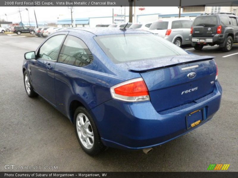 Vista Blue Metallic / Charcoal Black 2008 Ford Focus SES Coupe