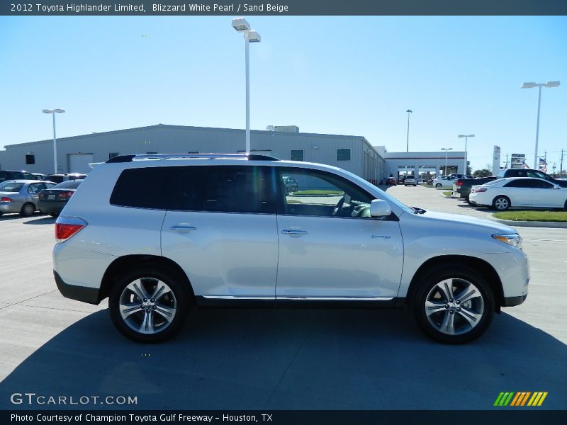 Blizzard White Pearl / Sand Beige 2012 Toyota Highlander Limited