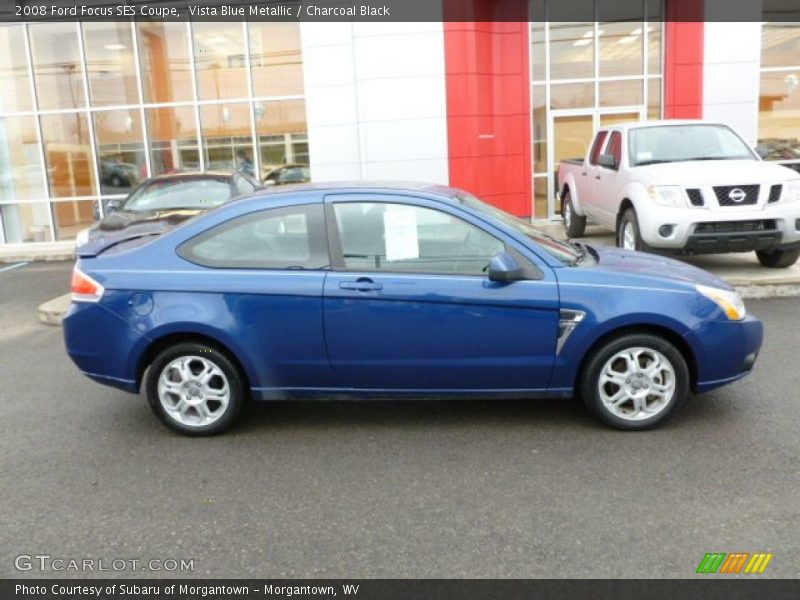 Vista Blue Metallic / Charcoal Black 2008 Ford Focus SES Coupe