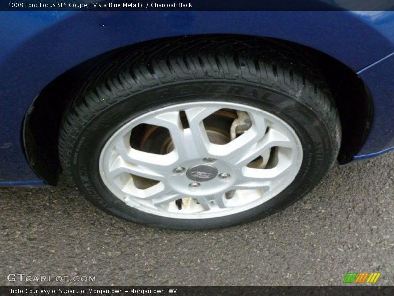 Vista Blue Metallic / Charcoal Black 2008 Ford Focus SES Coupe