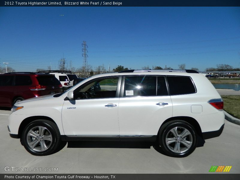 Blizzard White Pearl / Sand Beige 2012 Toyota Highlander Limited