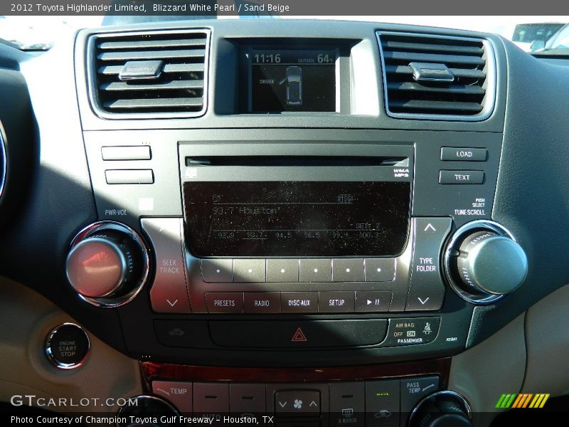 Blizzard White Pearl / Sand Beige 2012 Toyota Highlander Limited