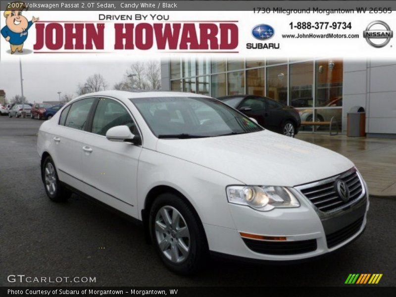 Candy White / Black 2007 Volkswagen Passat 2.0T Sedan