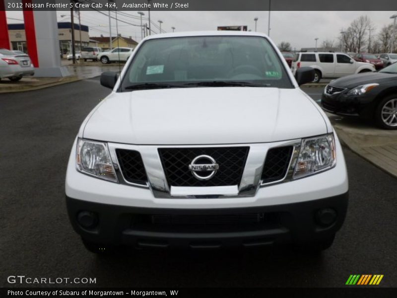 Avalanche White / Steel 2012 Nissan Frontier S Crew Cab 4x4