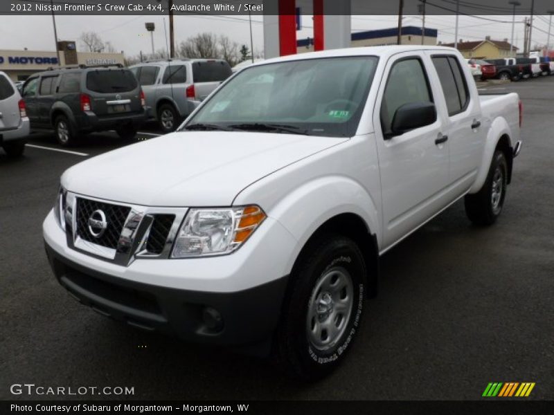 Avalanche White / Steel 2012 Nissan Frontier S Crew Cab 4x4