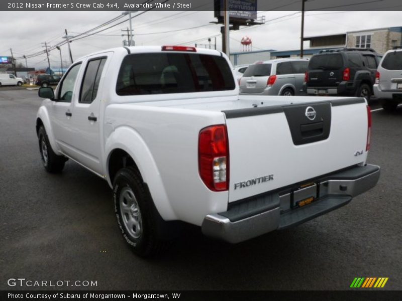 Avalanche White / Steel 2012 Nissan Frontier S Crew Cab 4x4