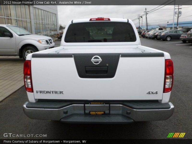 Avalanche White / Steel 2012 Nissan Frontier S Crew Cab 4x4