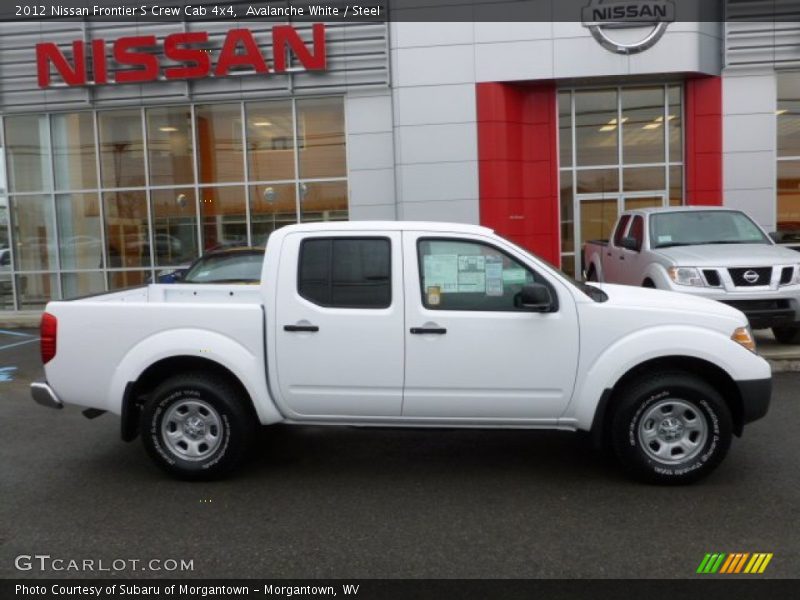Avalanche White / Steel 2012 Nissan Frontier S Crew Cab 4x4