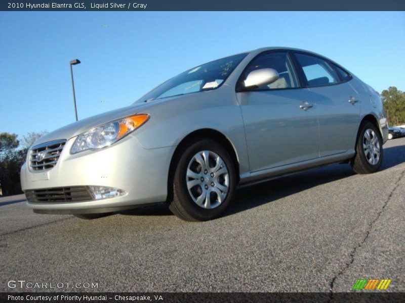 Liquid Silver / Gray 2010 Hyundai Elantra GLS