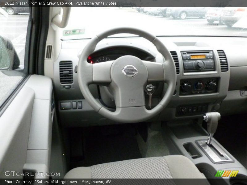 Avalanche White / Steel 2012 Nissan Frontier S Crew Cab 4x4