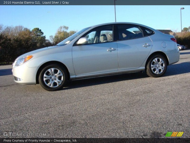 Liquid Silver / Gray 2010 Hyundai Elantra GLS