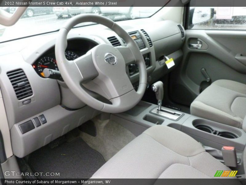 Avalanche White / Steel 2012 Nissan Frontier S Crew Cab 4x4