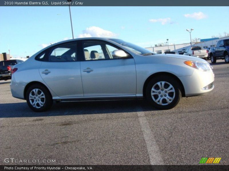 Liquid Silver / Gray 2010 Hyundai Elantra GLS