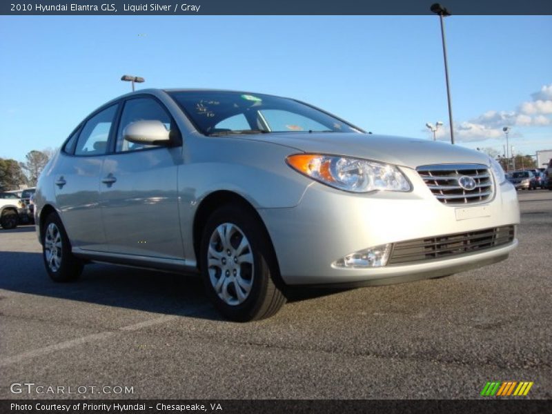 Liquid Silver / Gray 2010 Hyundai Elantra GLS