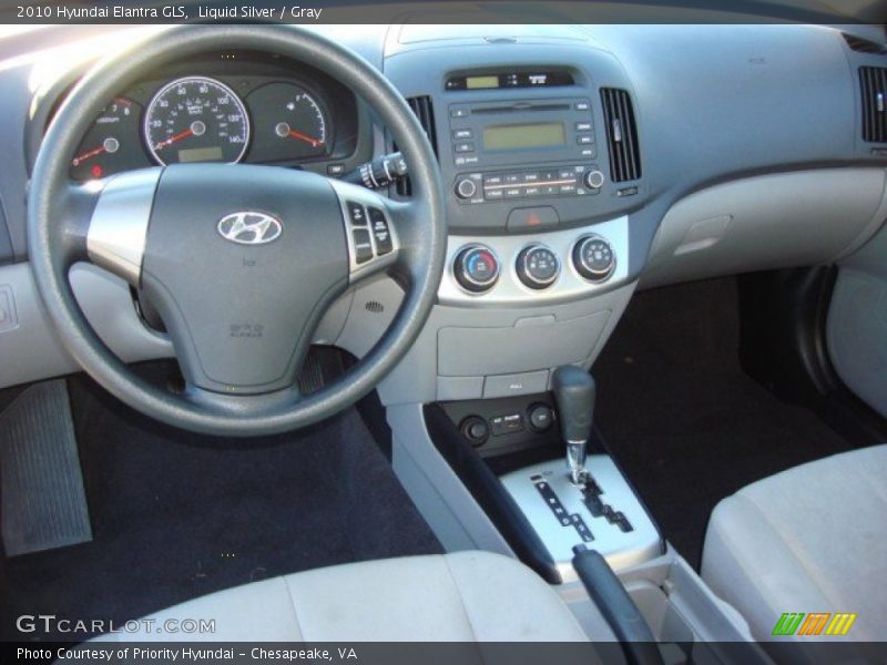 Liquid Silver / Gray 2010 Hyundai Elantra GLS
