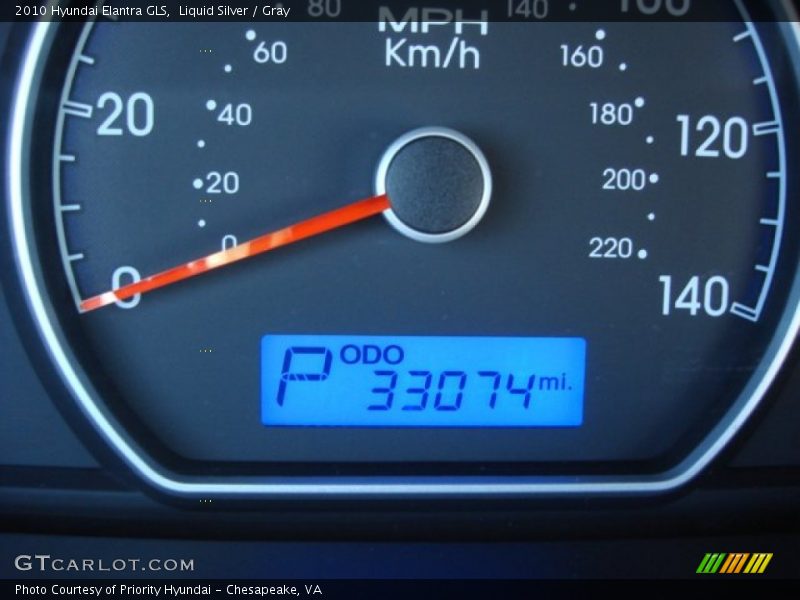 Liquid Silver / Gray 2010 Hyundai Elantra GLS