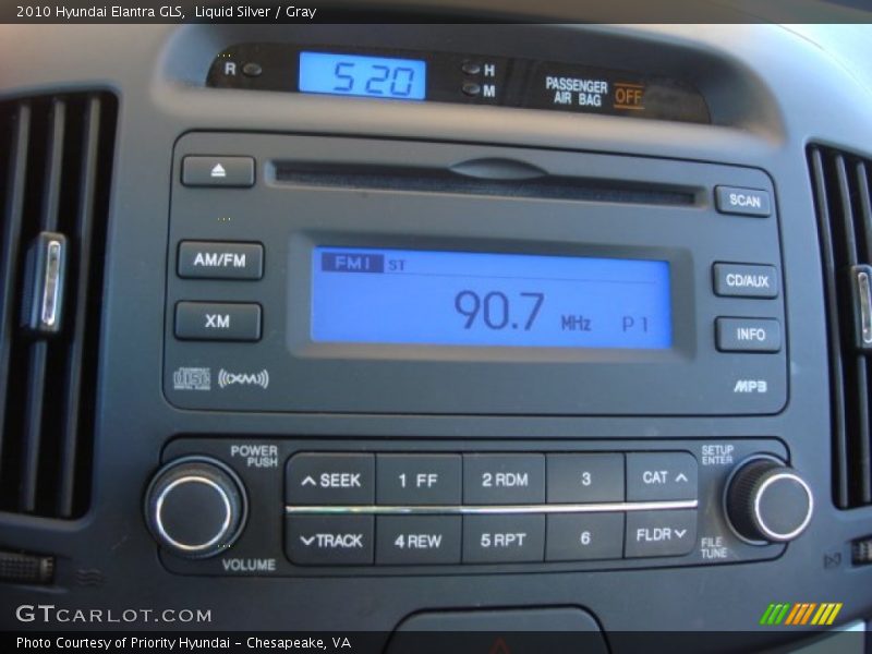 Liquid Silver / Gray 2010 Hyundai Elantra GLS
