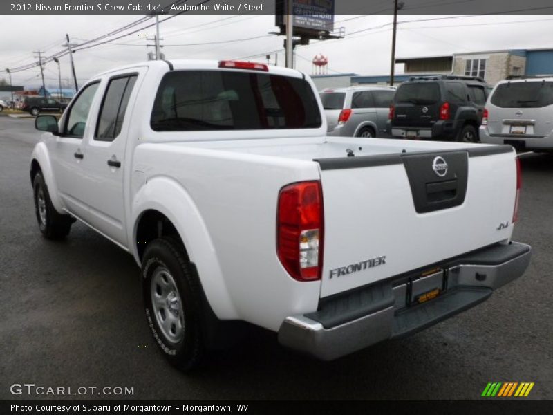 Avalanche White / Steel 2012 Nissan Frontier S Crew Cab 4x4