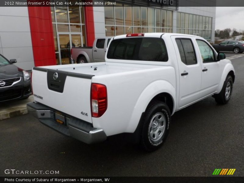 Avalanche White / Steel 2012 Nissan Frontier S Crew Cab 4x4