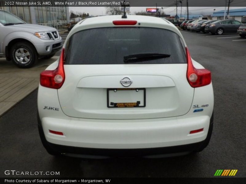 White Pearl / Black/Red Leather/Red Trim 2012 Nissan Juke SL AWD