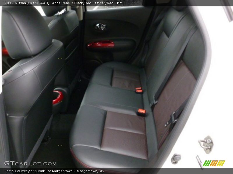  2012 Juke SL AWD Black/Red Leather/Red Trim Interior