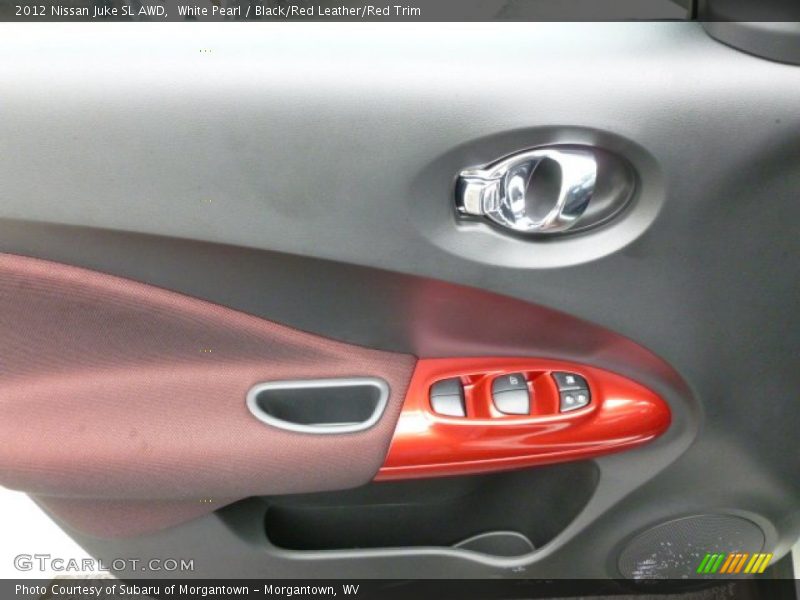 White Pearl / Black/Red Leather/Red Trim 2012 Nissan Juke SL AWD