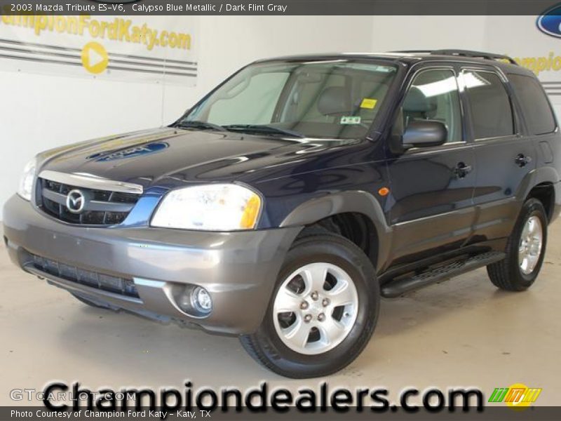 Calypso Blue Metallic / Dark Flint Gray 2003 Mazda Tribute ES-V6