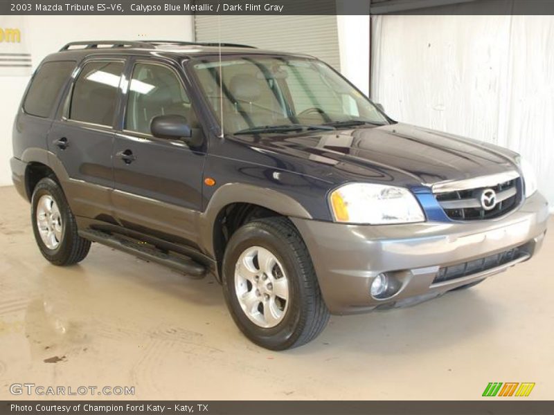 Calypso Blue Metallic / Dark Flint Gray 2003 Mazda Tribute ES-V6