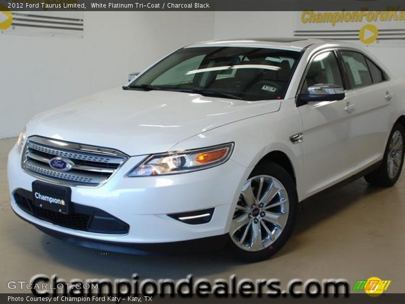 White Platinum Tri-Coat / Charcoal Black 2012 Ford Taurus Limited