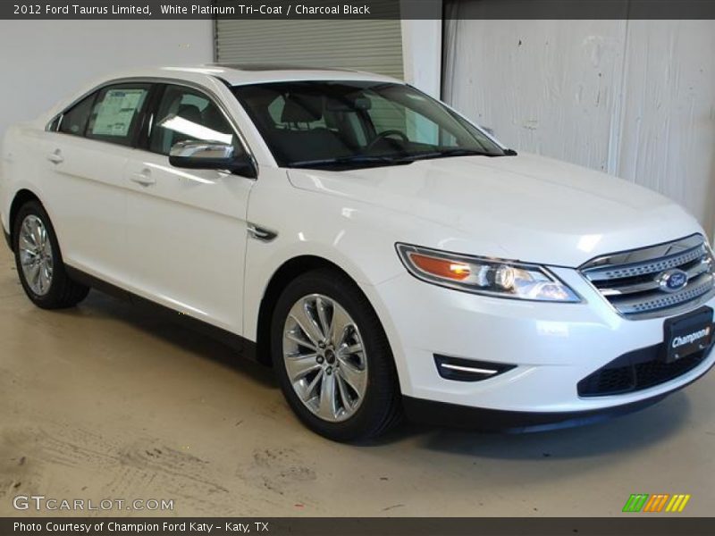 White Platinum Tri-Coat / Charcoal Black 2012 Ford Taurus Limited