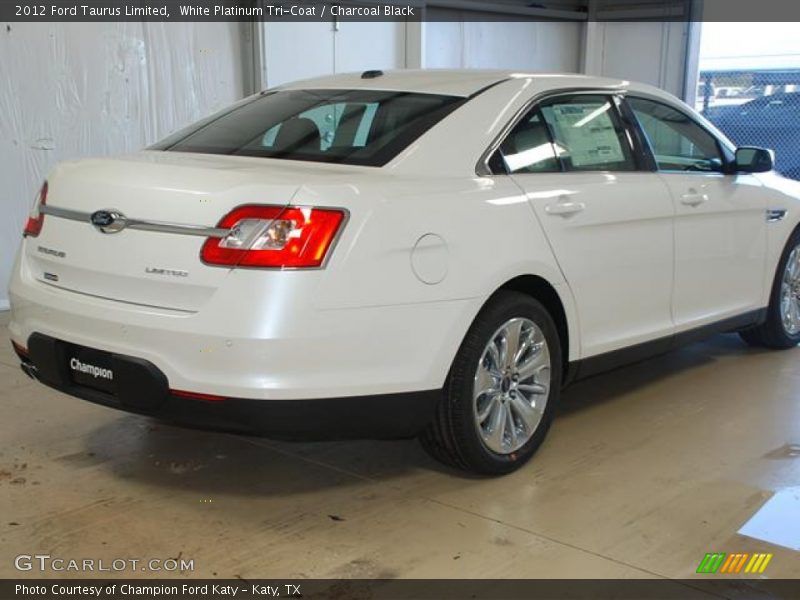 White Platinum Tri-Coat / Charcoal Black 2012 Ford Taurus Limited