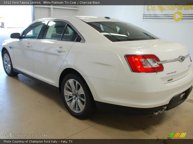 White Platinum Tri-Coat / Charcoal Black 2012 Ford Taurus Limited
