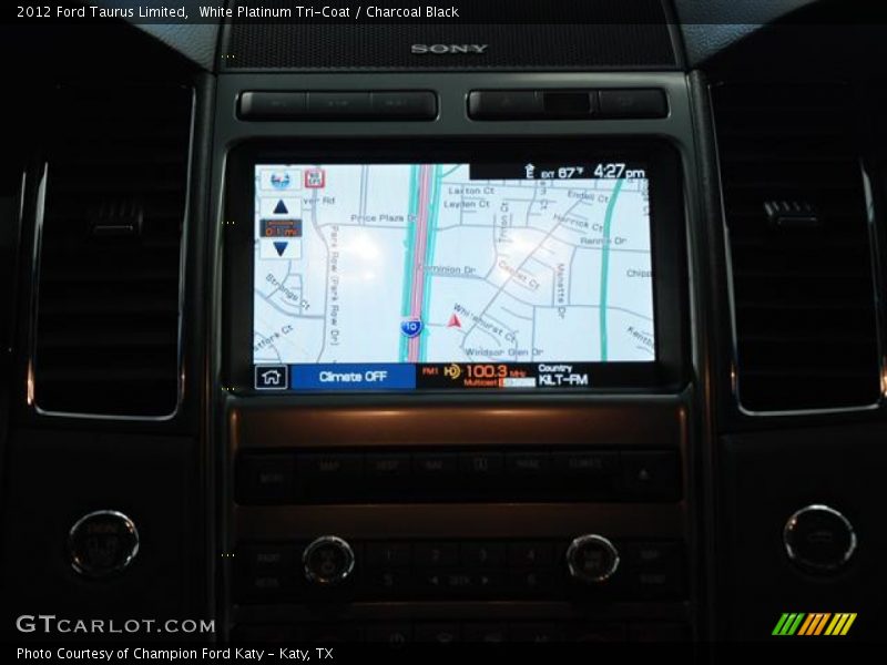 White Platinum Tri-Coat / Charcoal Black 2012 Ford Taurus Limited