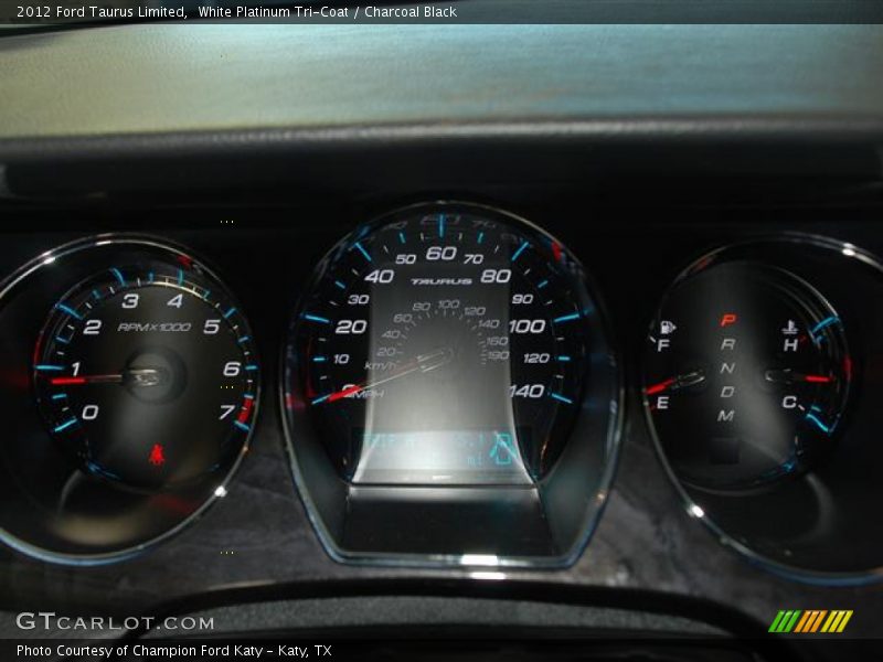 White Platinum Tri-Coat / Charcoal Black 2012 Ford Taurus Limited