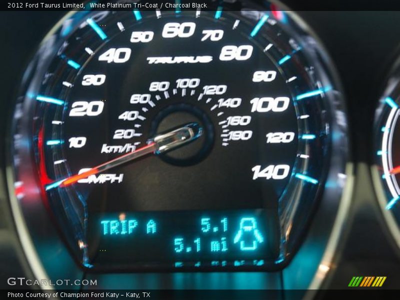 White Platinum Tri-Coat / Charcoal Black 2012 Ford Taurus Limited