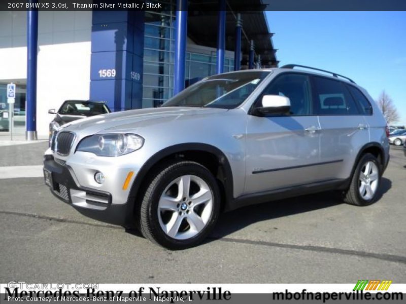Titanium Silver Metallic / Black 2007 BMW X5 3.0si
