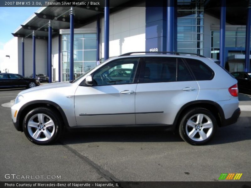 Titanium Silver Metallic / Black 2007 BMW X5 3.0si