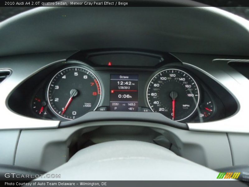Meteor Gray Pearl Effect / Beige 2010 Audi A4 2.0T quattro Sedan