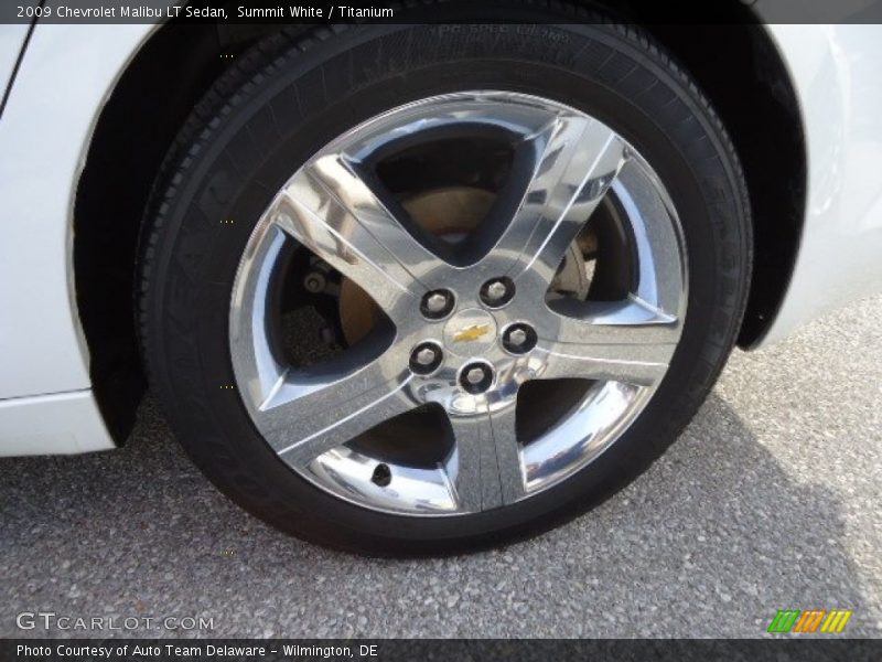 Summit White / Titanium 2009 Chevrolet Malibu LT Sedan