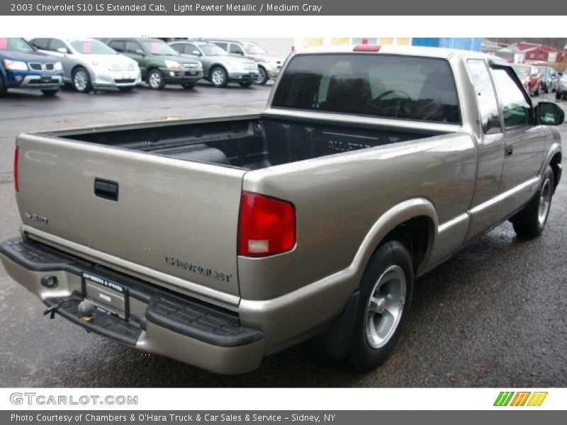Light Pewter Metallic / Medium Gray 2003 Chevrolet S10 LS Extended Cab