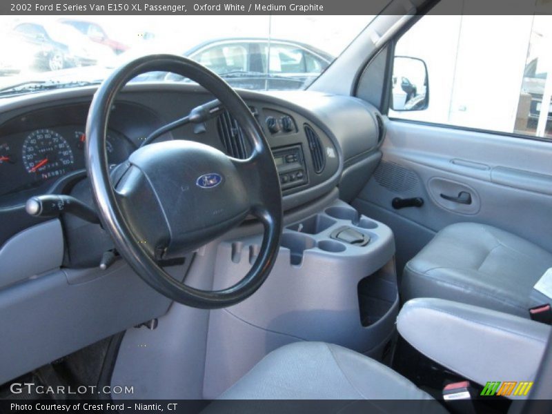 Oxford White / Medium Graphite 2002 Ford E Series Van E150 XL Passenger